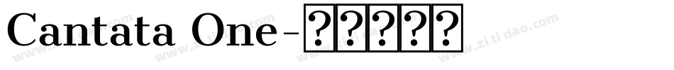 Cantata One字体转换